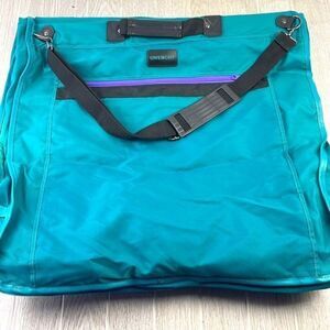 Vintage Givenchy Travel Garment/Suit Bag 80’s 90’s Teal Green Purple 23" x 44"